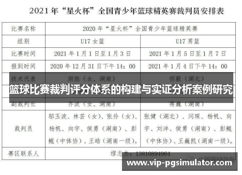 篮球比赛裁判评分体系的构建与实证分析案例研究