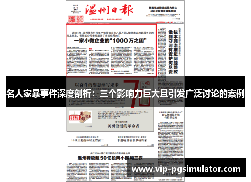 名人家暴事件深度剖析:三个影响力巨大且引发广泛讨论的案例